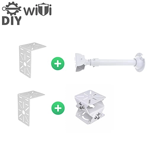 BK06P - L-Shape Wall and Ceiling Mount Bracket 2 Count White