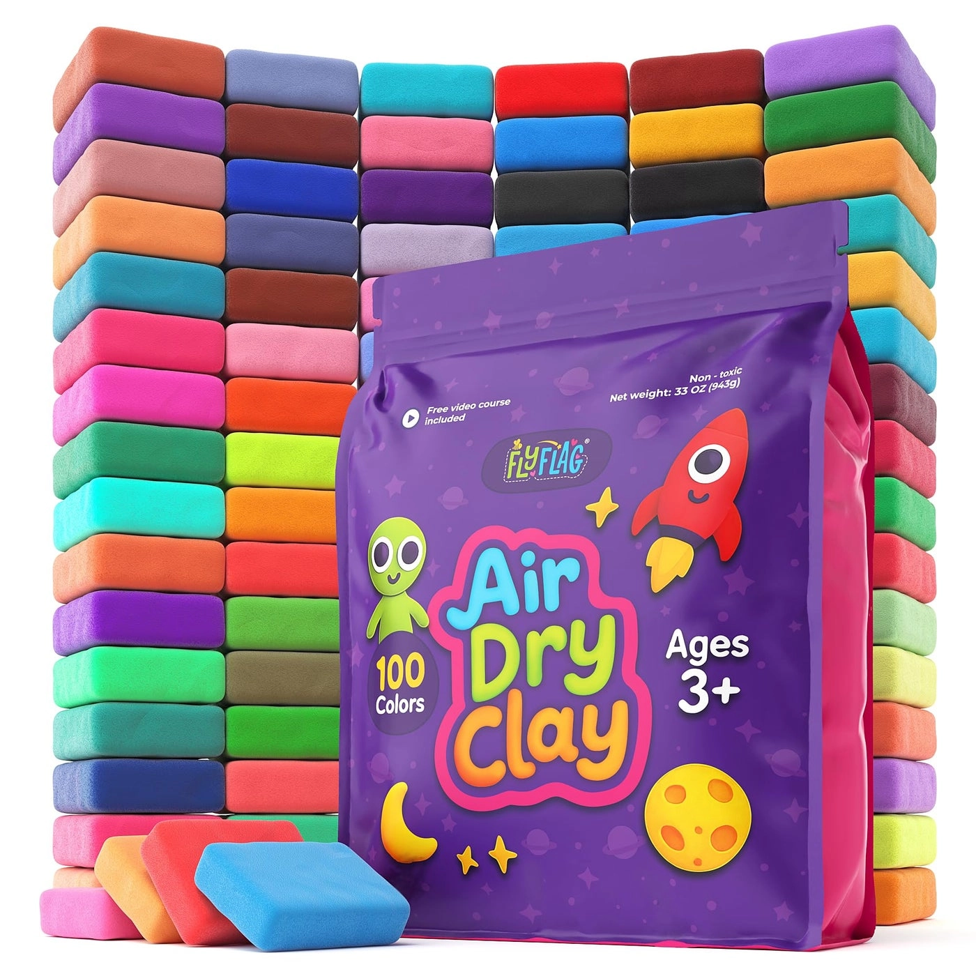 Air Dry Clay - 976g 100 pcs.