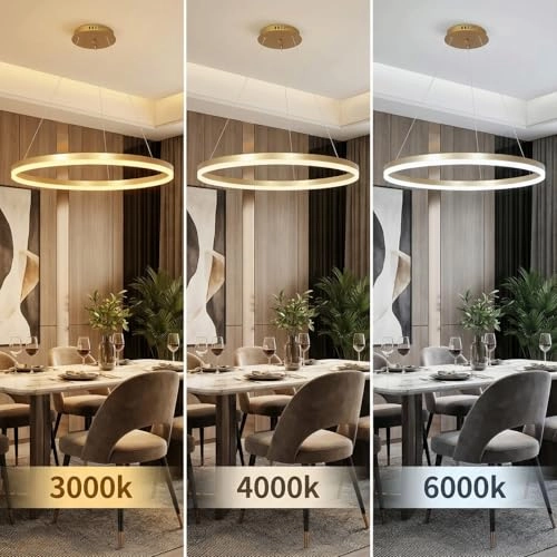 Modern LED Chandelier - 3000K-6000K Dimmable