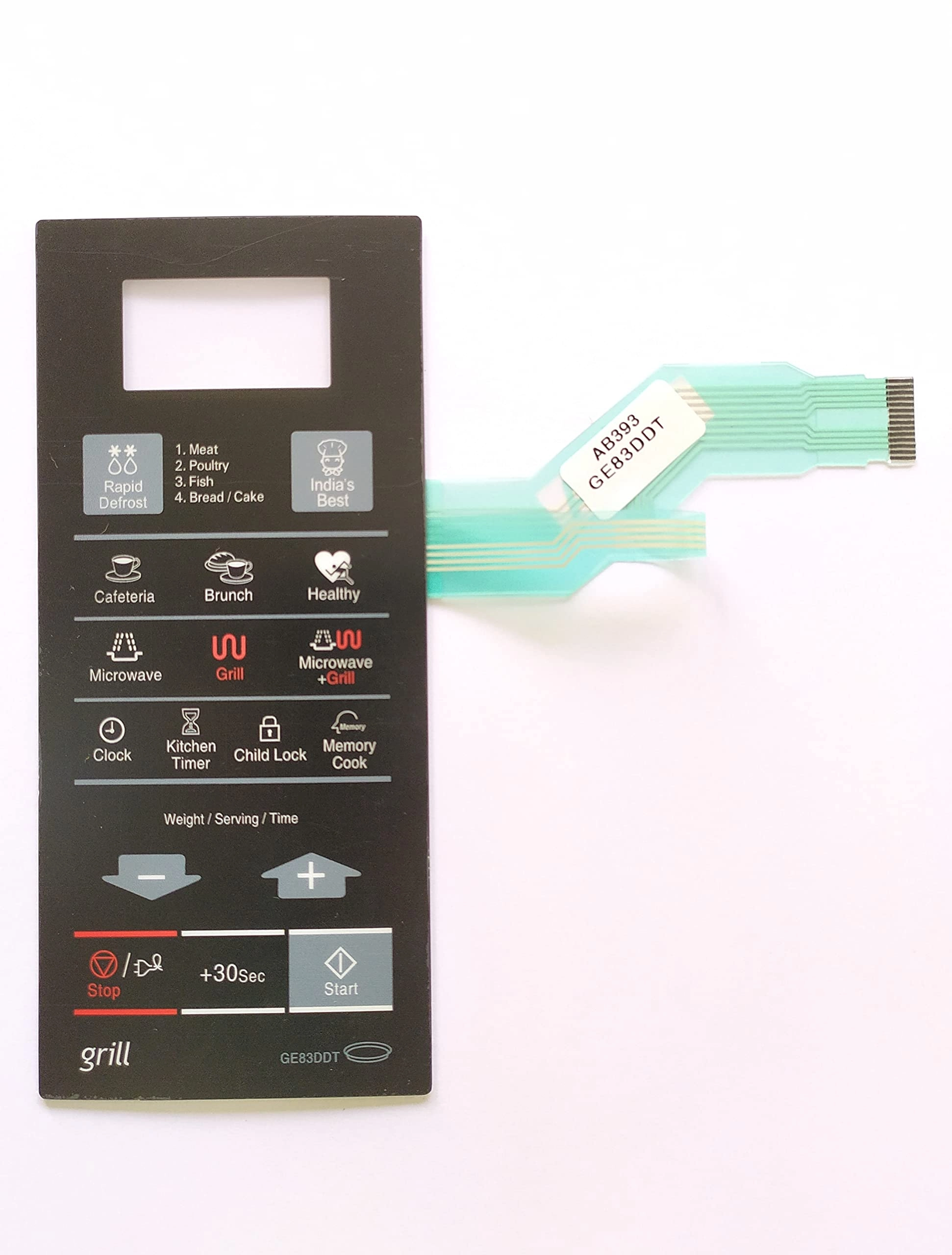 Able GE83DDT - Microwave Oven Membrane Keypad Black