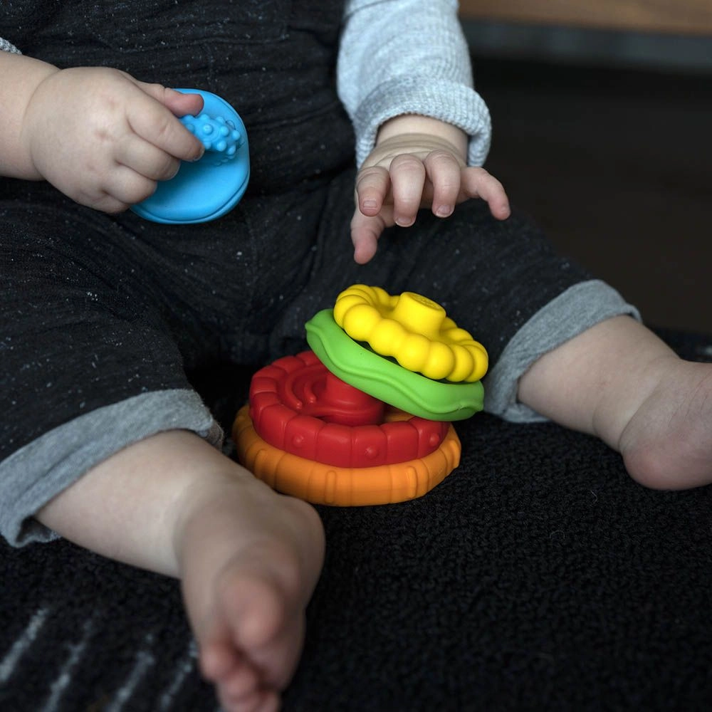 Stacking Teether Toy - Multi Colour 0 +