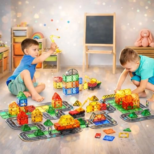 Magnetic Building Blocks - 100 pcs