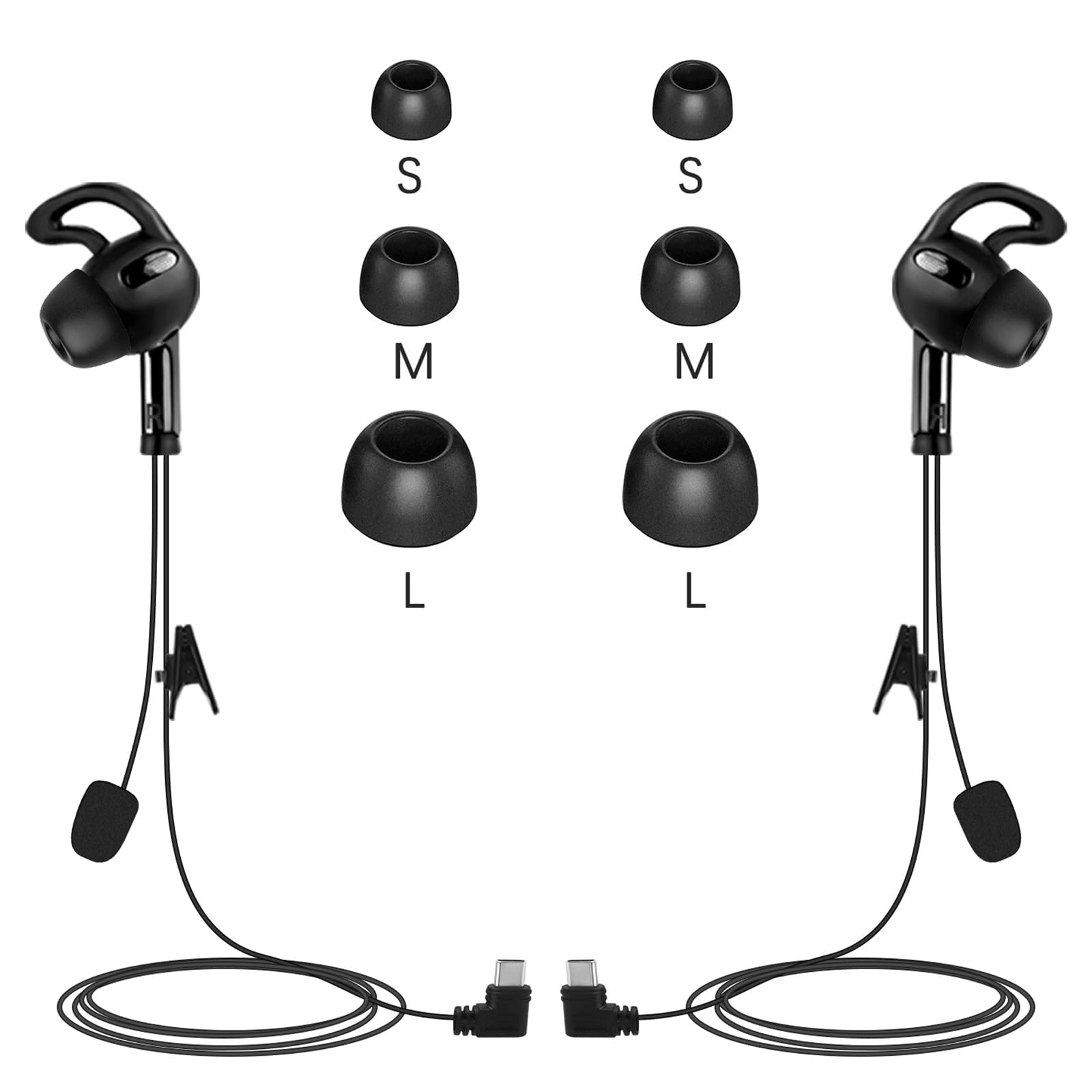 GaiRen Earphone TypeC Wired Earphone 2 Pack