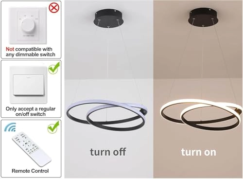 Modern LED Chandelier - 3000-6000K Dimmable