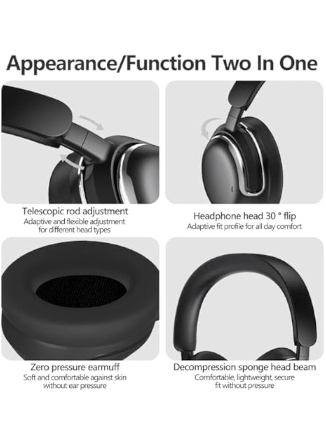 Wireless 5.4 Chip Bluetooth Headphones - Bluetooth 5.4 35 Hours