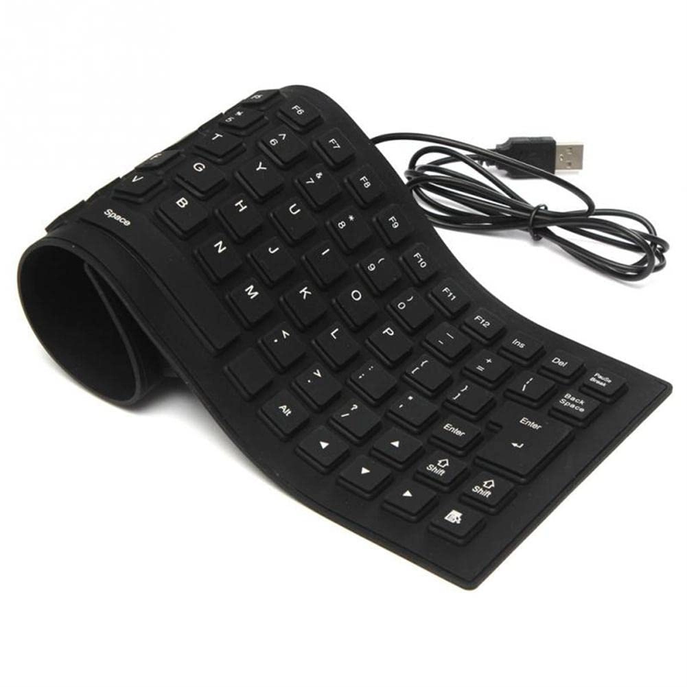 Super Space Foldable Silicone Keyboard - QWERTY Wired