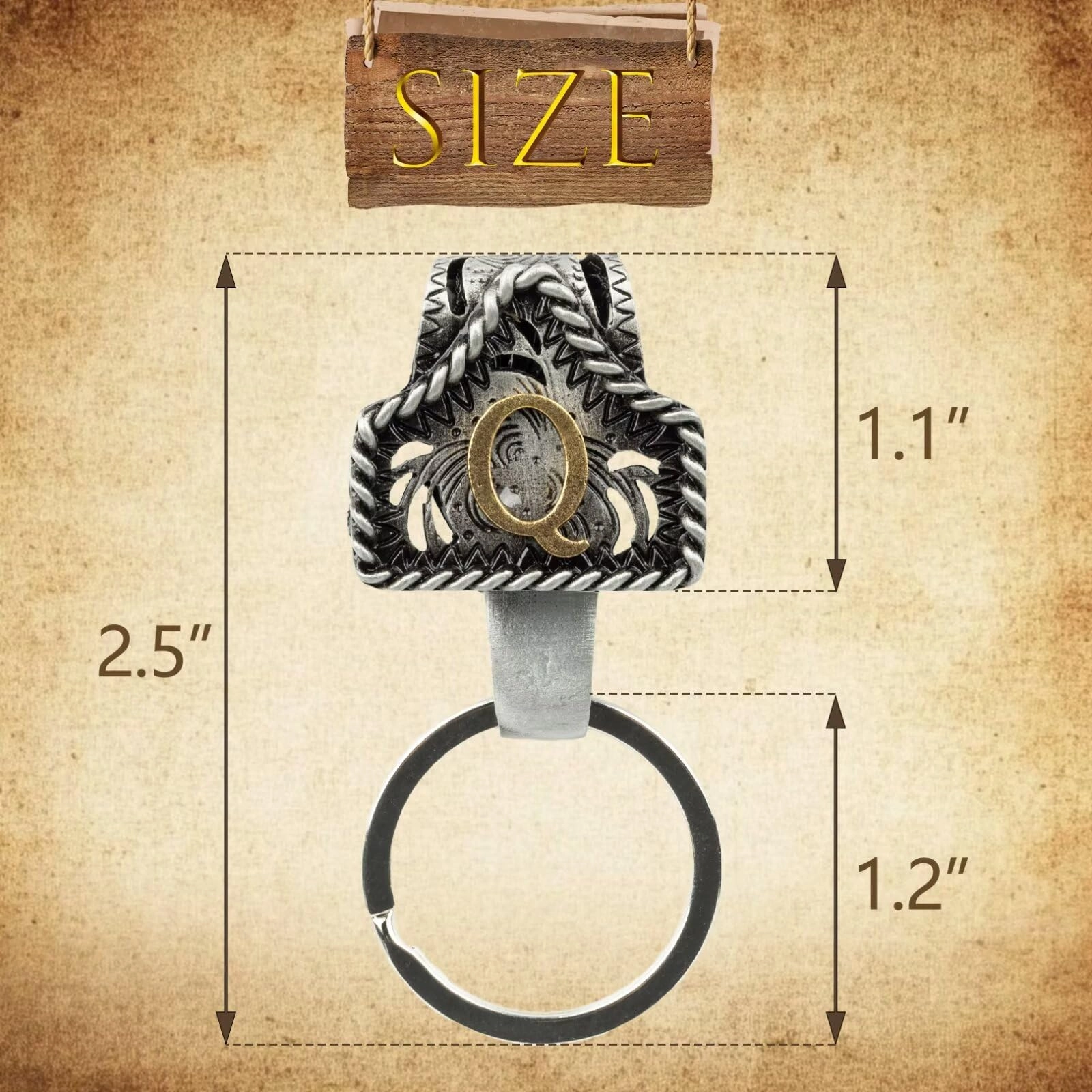 Letter Keychain - Western