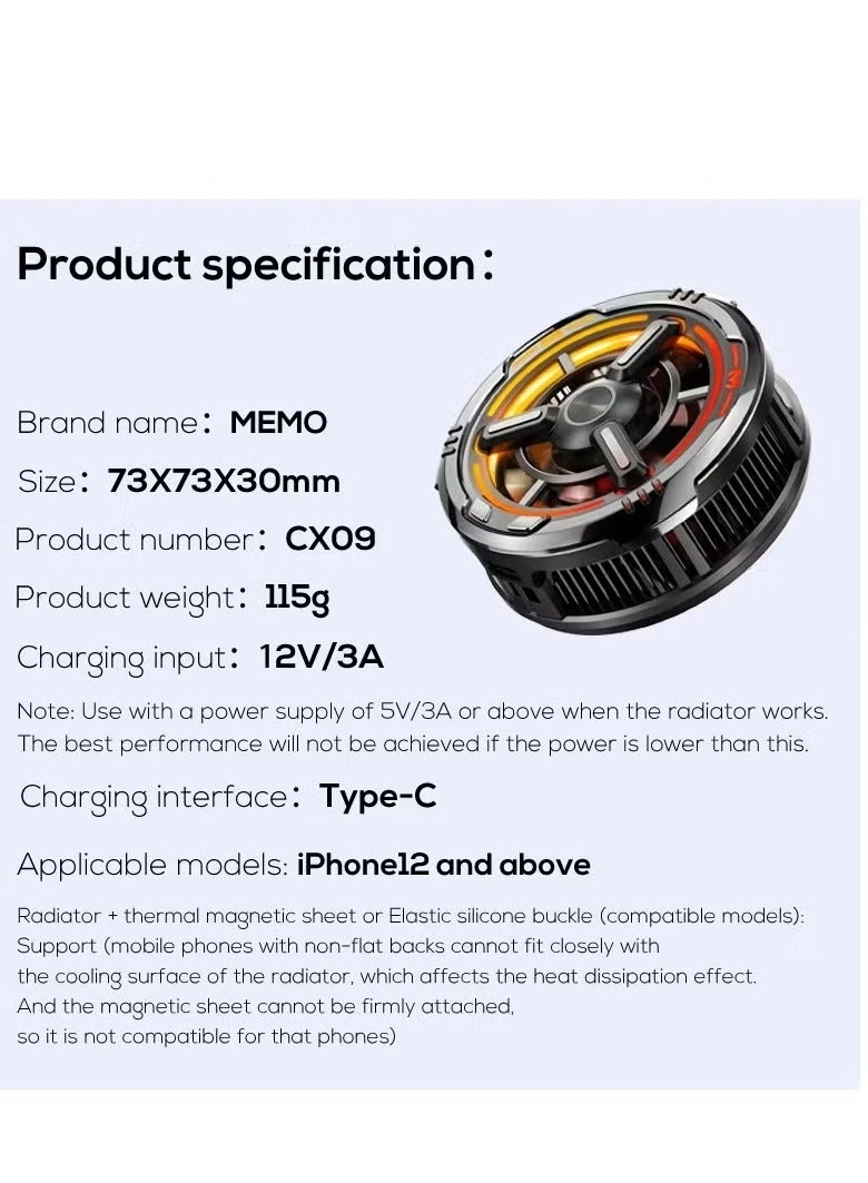 CX09 - Magnetic Mobile Phone Cooling Fan USB-Powered