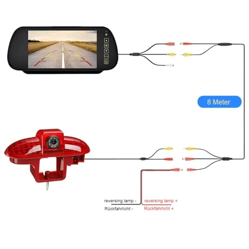 Rear View Camera + TFT LCD Screen Car Monitor - 7 Inches