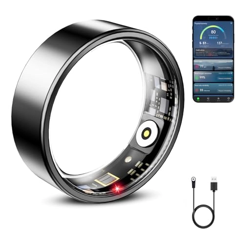Smart Ring Health Tracker - Black 7 Long-Lasting Battery