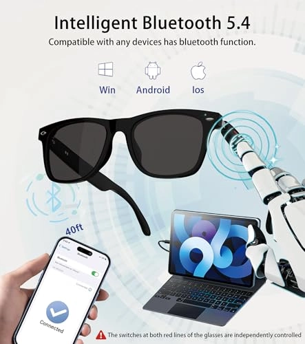 AI Smart Glasses - 116 Languages Bluetooth 5.4 UV400