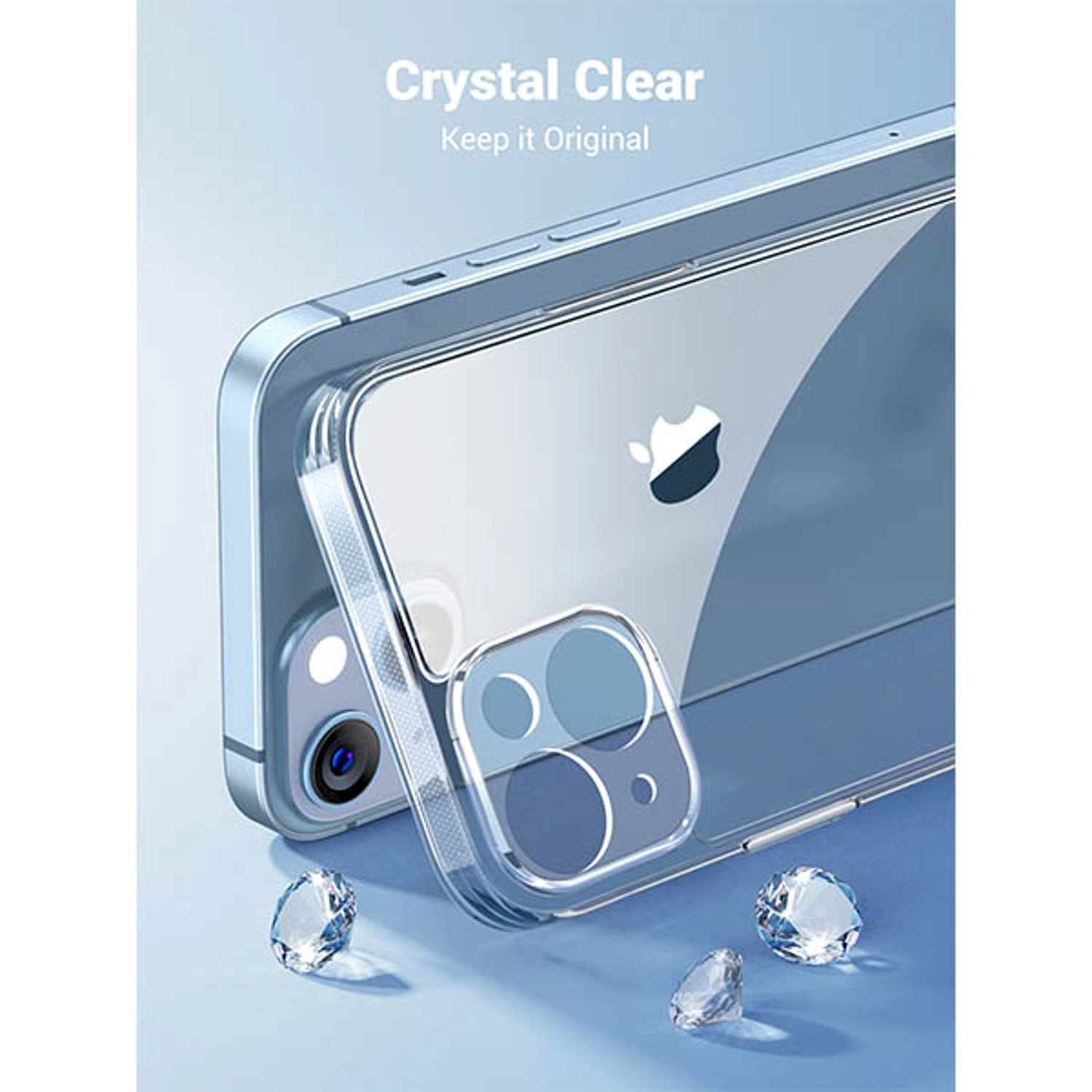 Magnetic Clear Case Back Case for iPhone 14 Plus