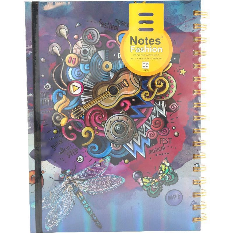 Notebook 19 X 26 cm Spiral - Grid 100 Sheets