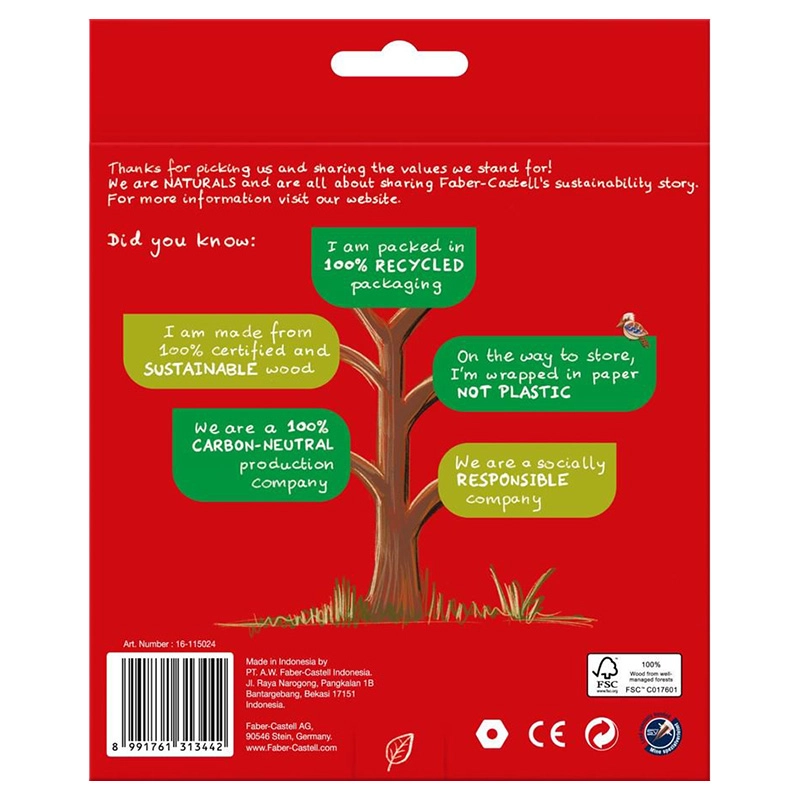 Naturals Colour Pencils - 24pcs