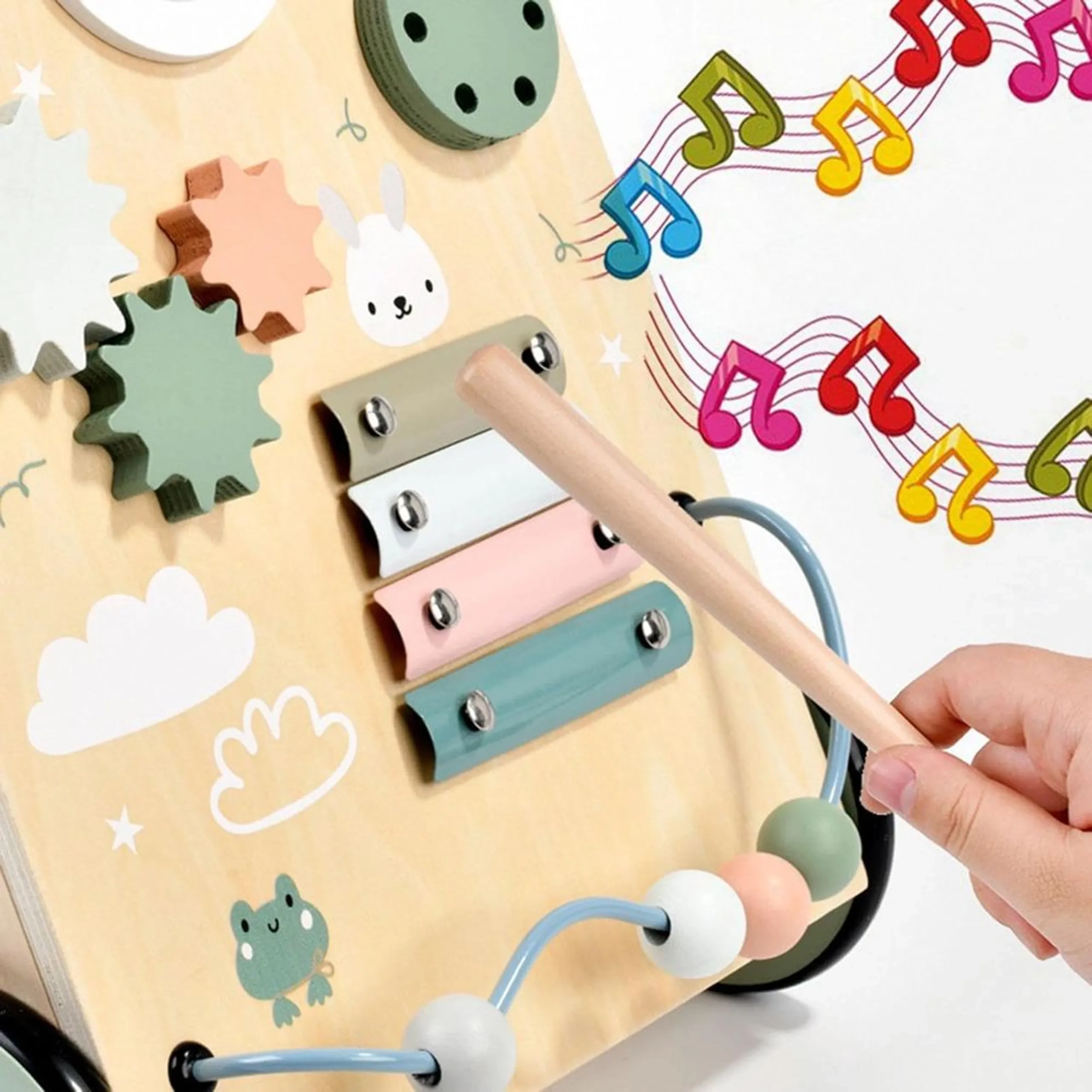 Enzo Wooden Baby Walker - 5-in-1 Activity Center