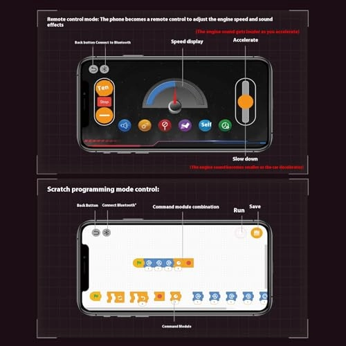 Visible V8 Engine Model - 665 pcs with Lights