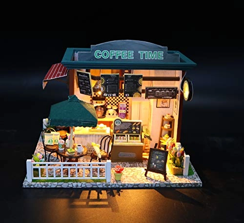 Dollhouse Miniature DIY House Kit - Time Cafe 1:24