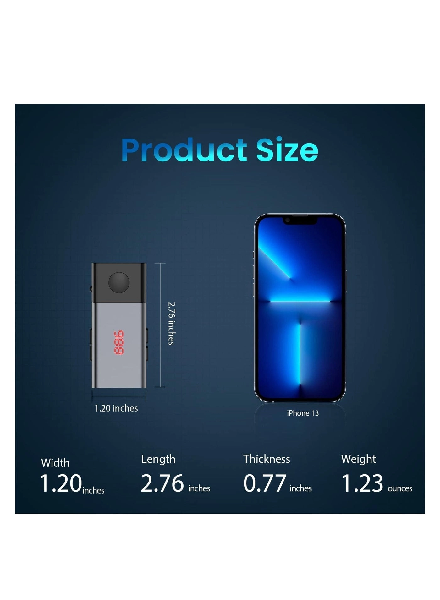 Bluetooth FM Transmitter - Bluetooth 4.1 built-in 700mAh rechargeable battery