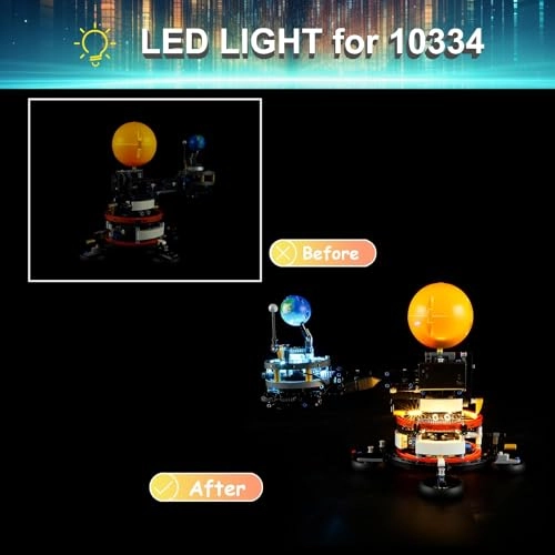 LED Light Kit for LEGO 42179 Technic Planet Earth and Moon in Orbit Set