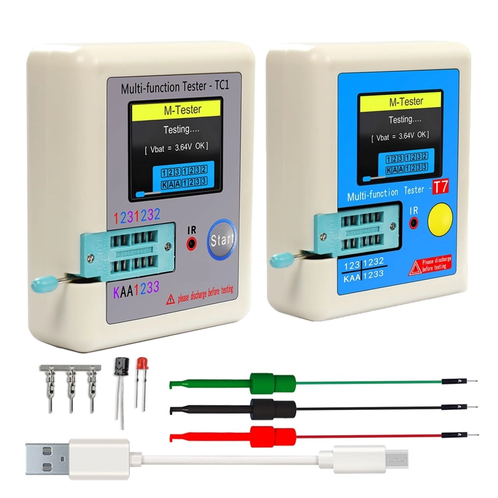 LCR-TC1 - 1.8" TFT LCD Multimeter Transistor Tester