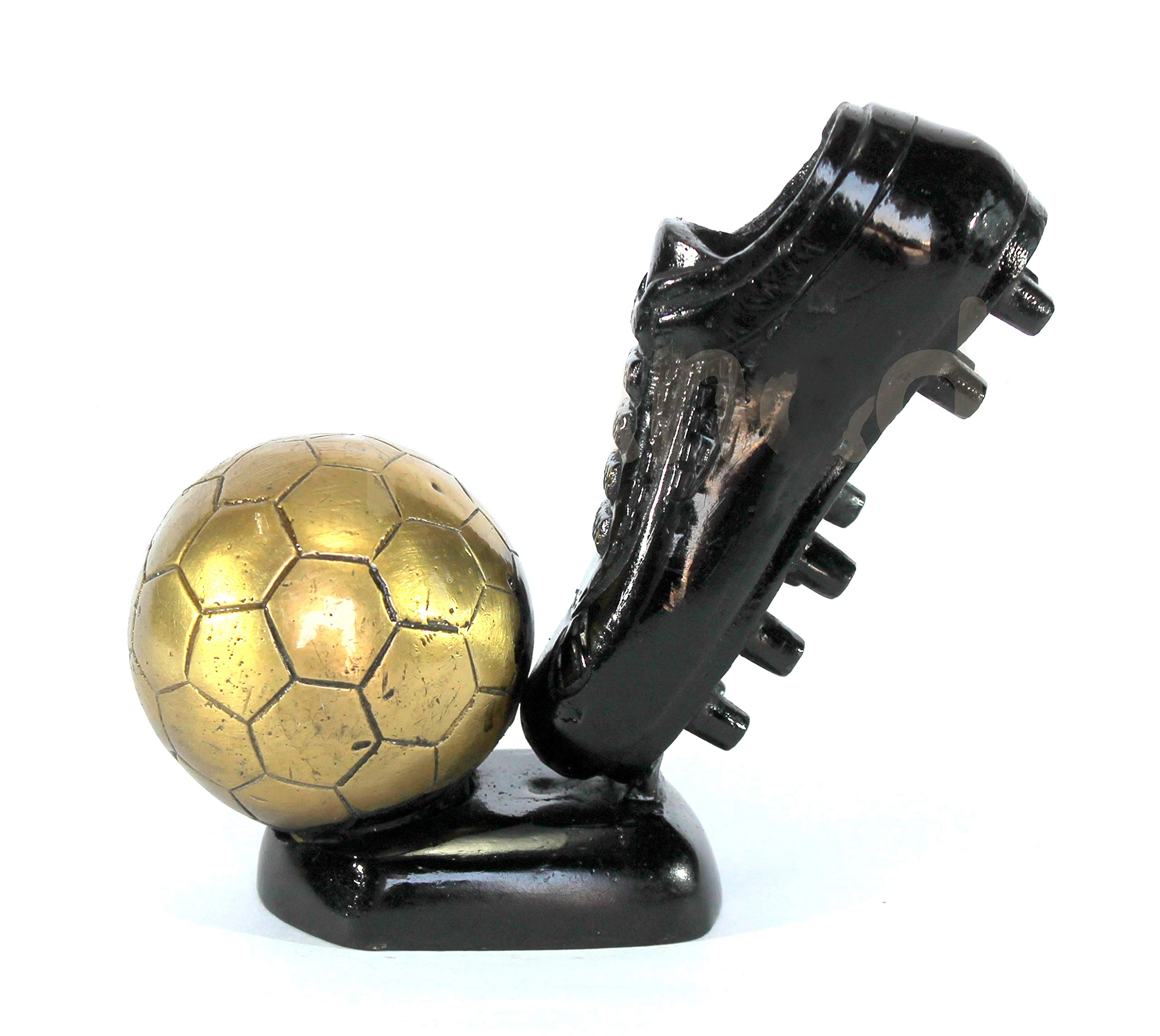 ESPLANADE Soccer Ball and Shoe Showpiece - Brass