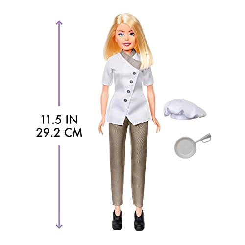 Dream Ella Aria Fashion Doll - 11.5 Inch Blonde Chef Outfit Hat & Pan Ages 3+