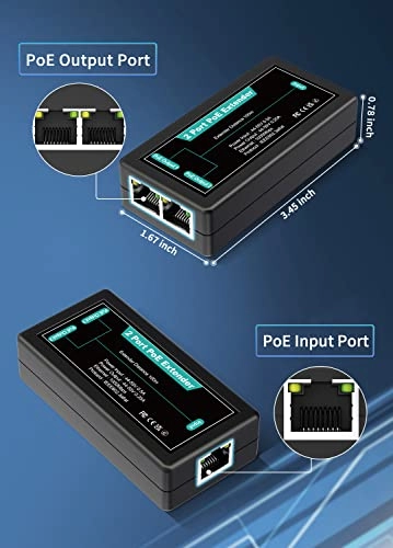 PoE Extender - 1 in 2 Out IEEE 802.3af/at 1000Mbps