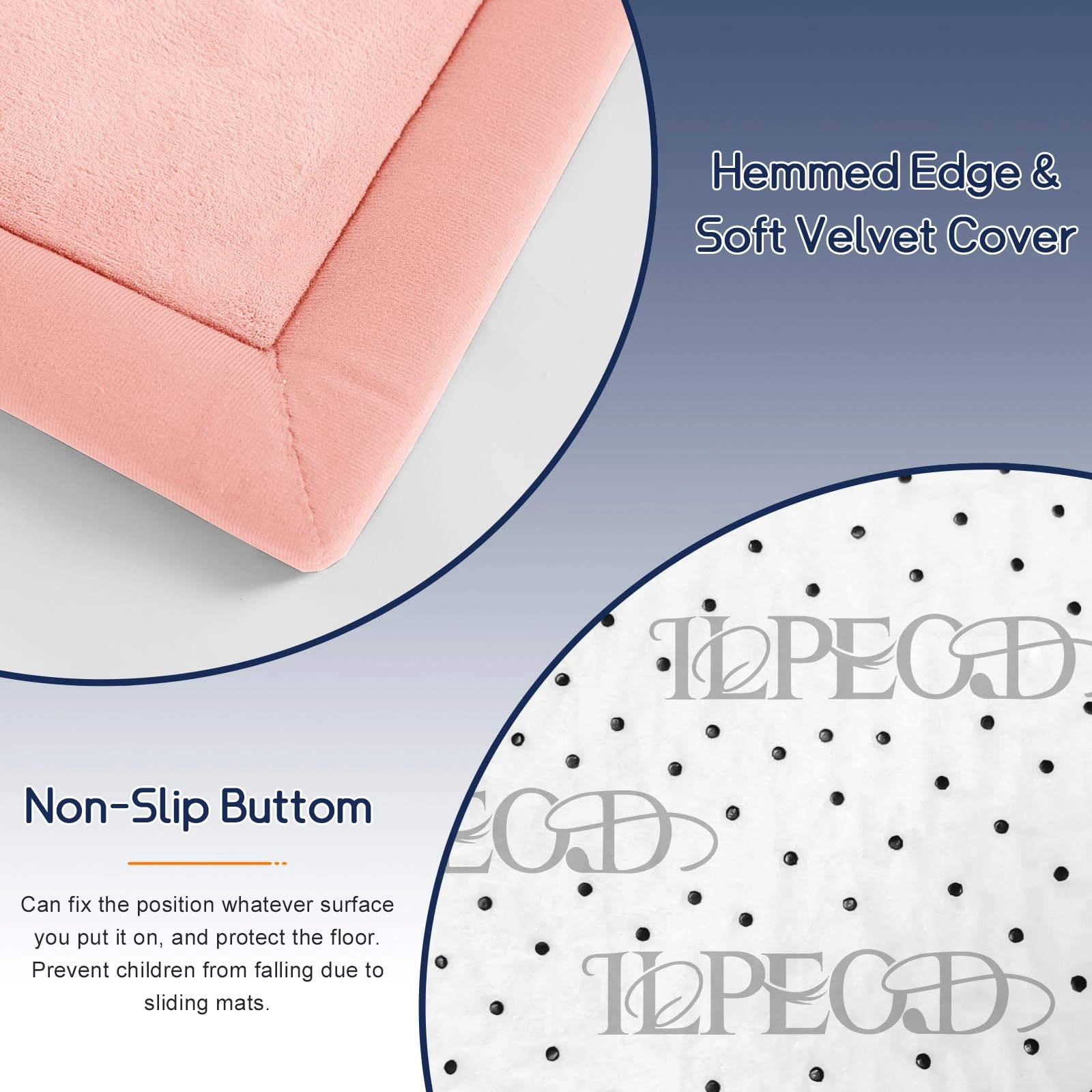 Baby Play Mat - 79"x158" 1.3" Thick Cream