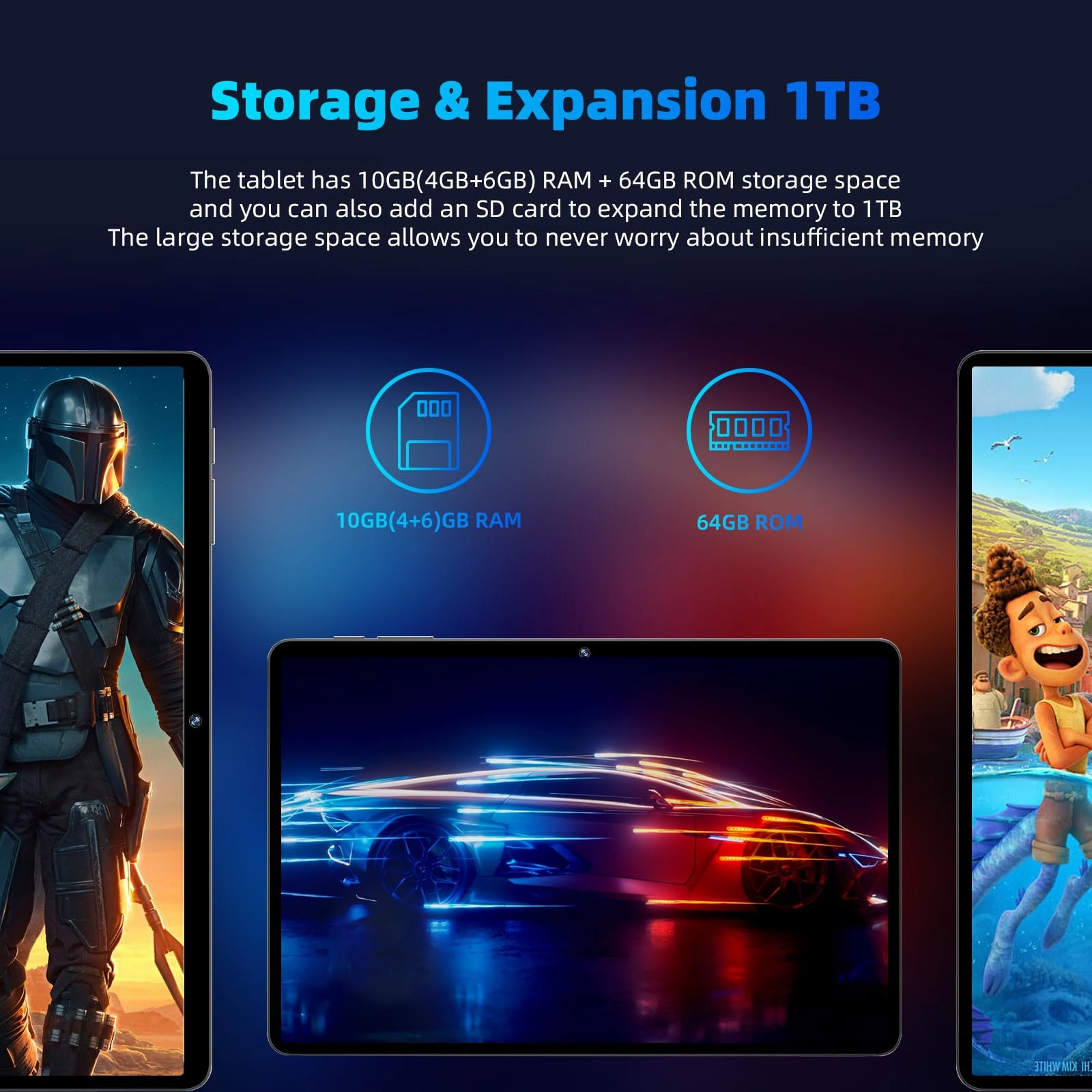 Android 14 Tablet - 64GB 10.1"