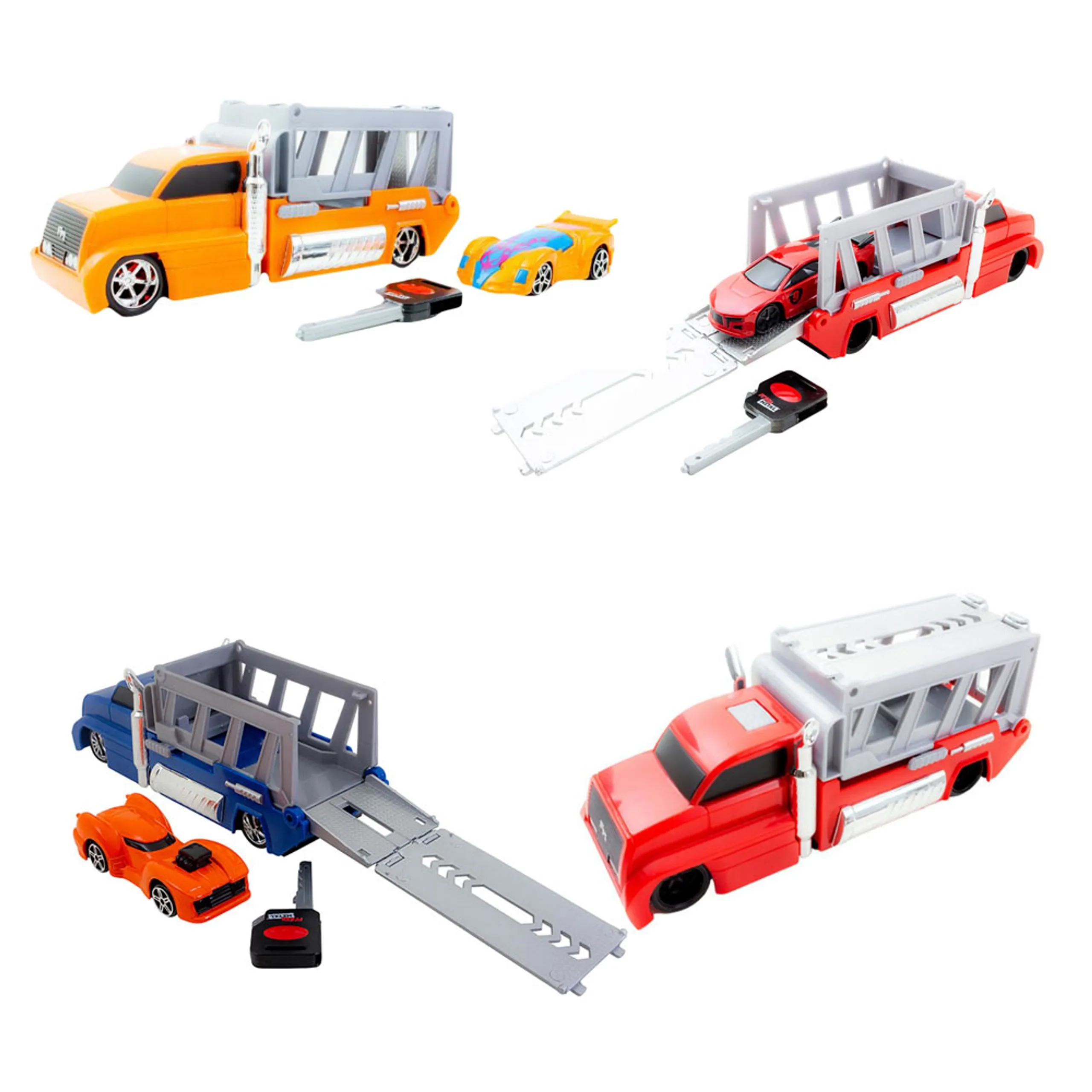 Fresh Metal Burnin Key Car Launcher Hauler - Multi Colour 3 +