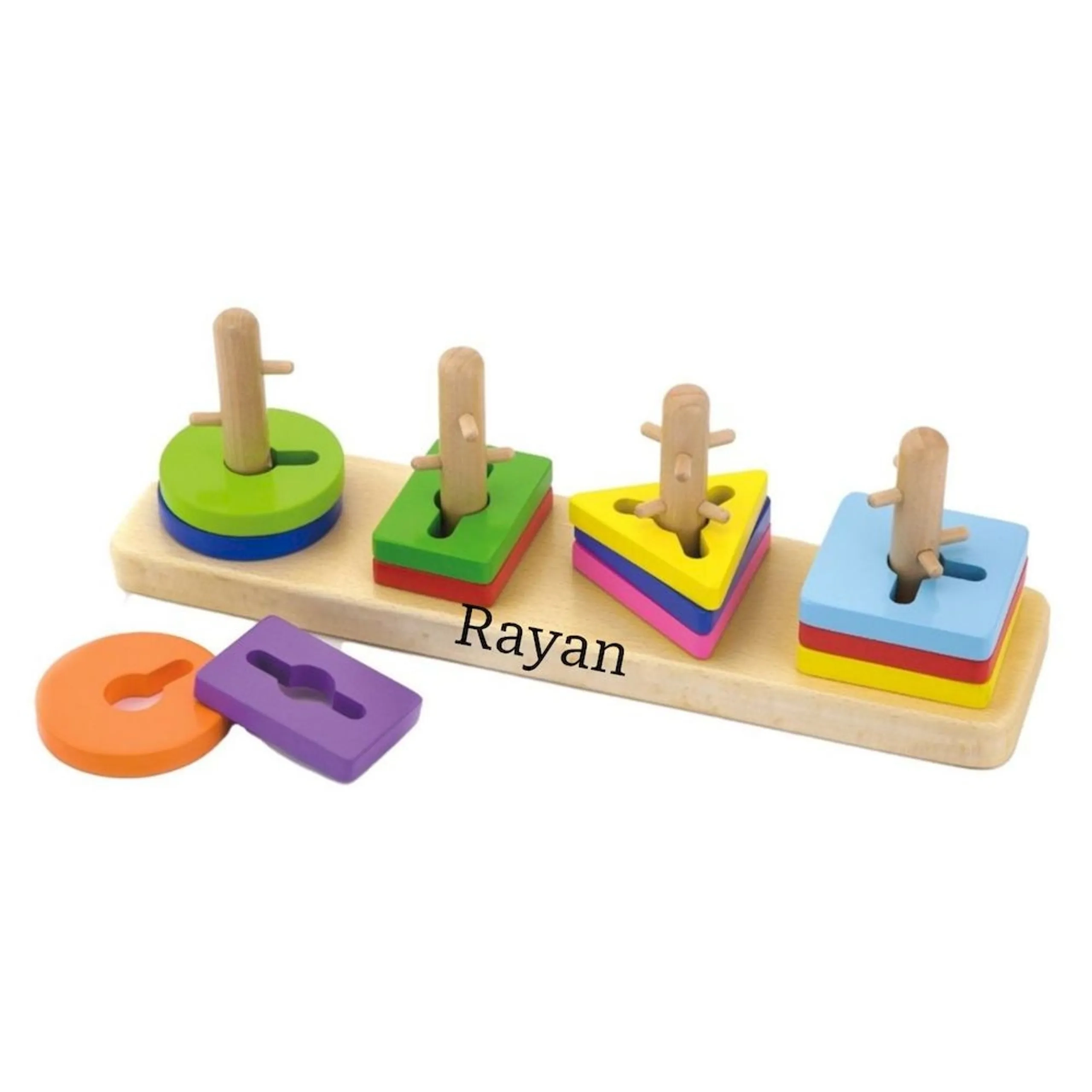 VIGA Creative Shapes Stacking Puzzle - Suitable for 18 months & above 12 Pcs