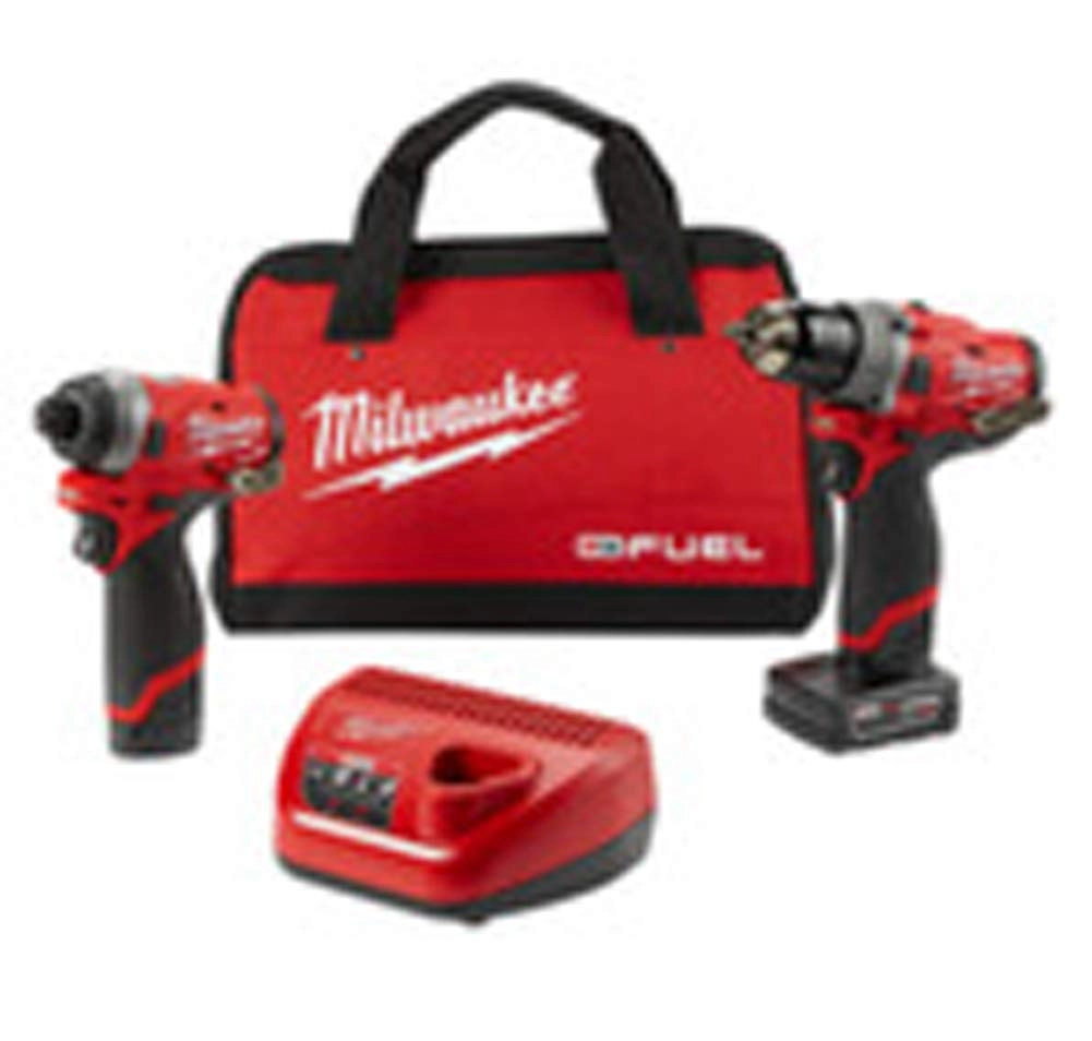 Milwaukee Electric Tools 2503-20 - M12 fuel 1/2" drill + 2553-20 - M12 fuel 1/4" hex impact