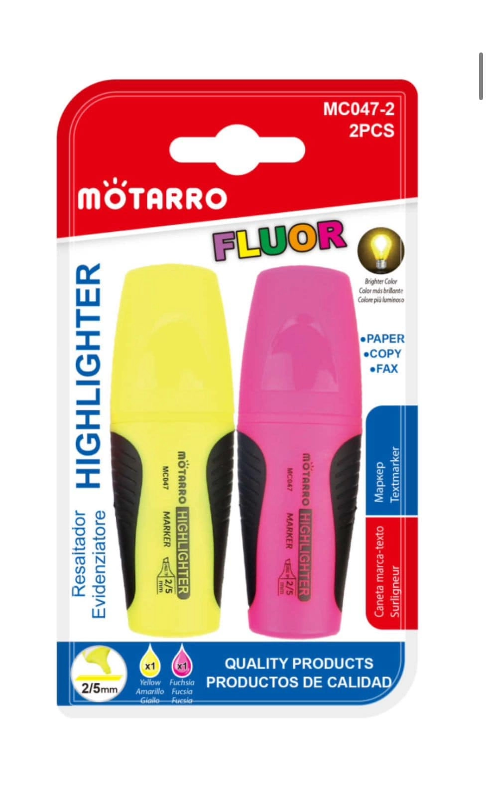 AL ARQAM LLC HIGHLIGHTER - 2 PCS Mini TextMarkers Pastel and Fluorescent Colour