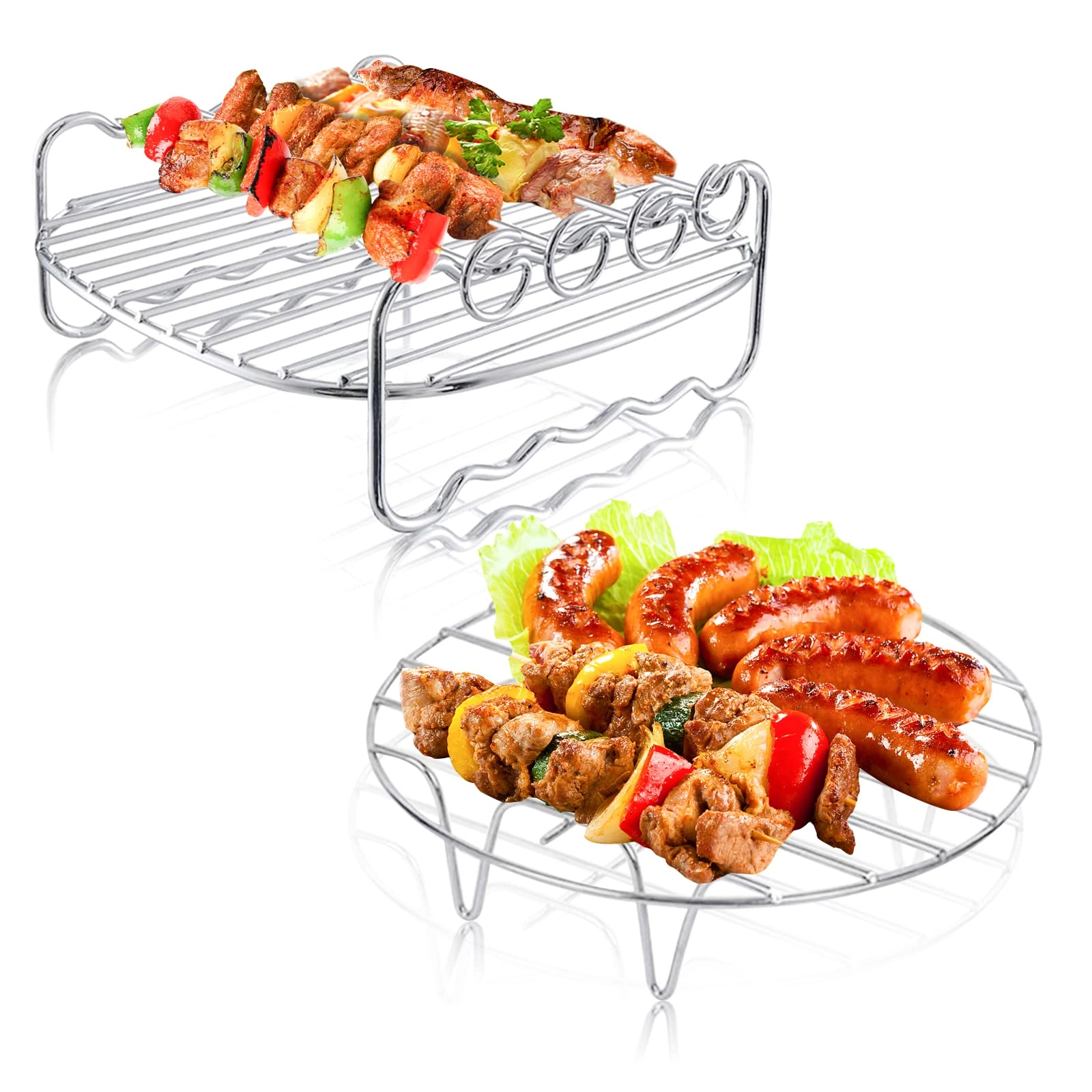 AKOFIC Air Fryer Accessories - Stainless Steel Pack of 2