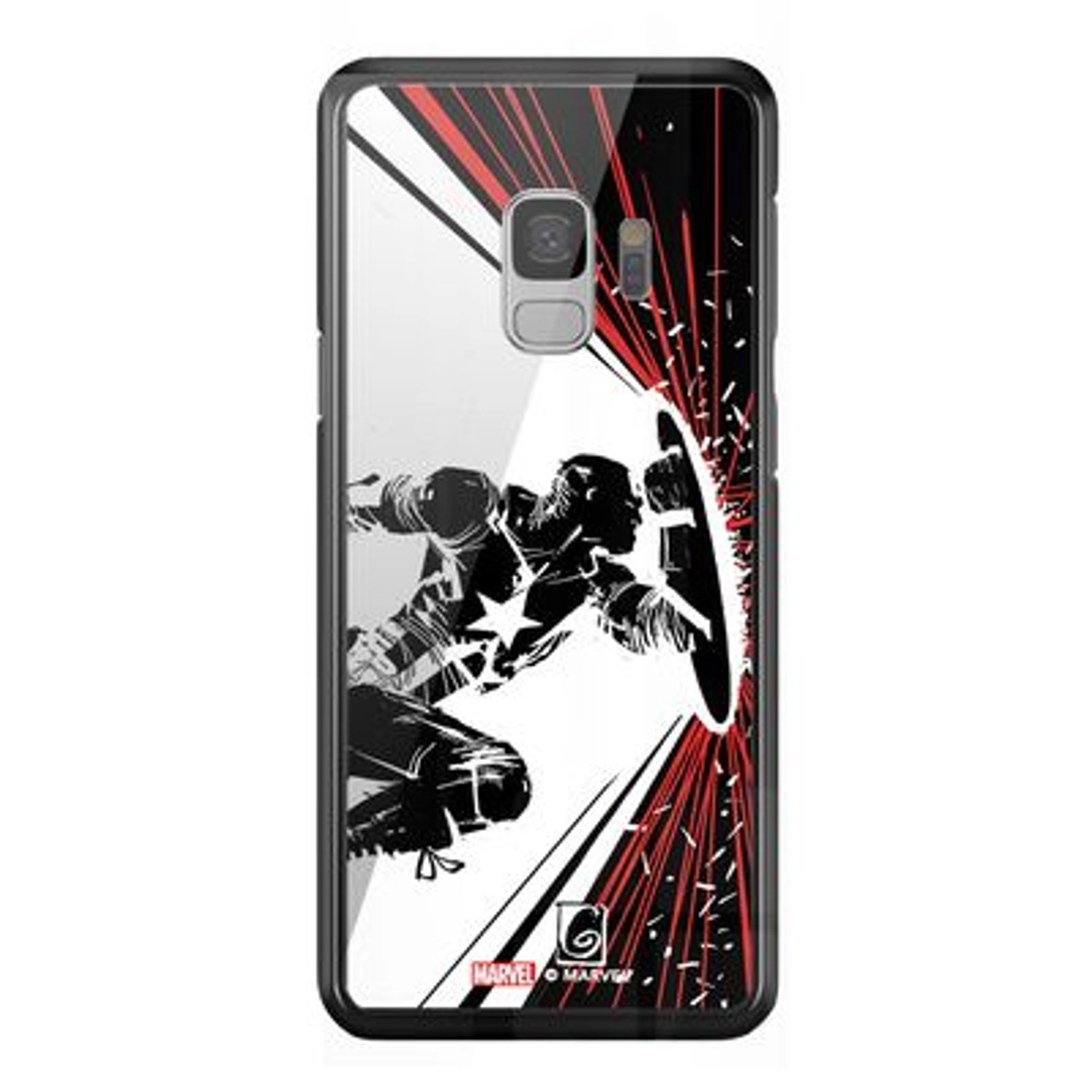 Wackylicious Captain America Frontline Defence Back Case for Galaxy S9