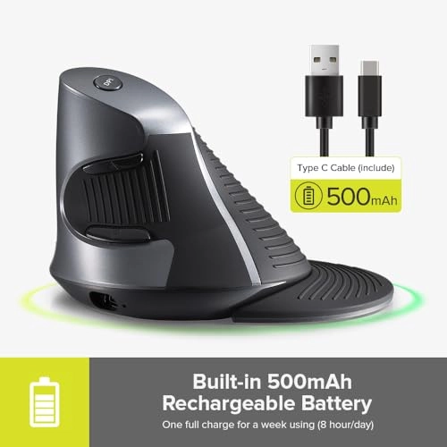 M618DB Vertical Ergonomic Mouse - Wireless