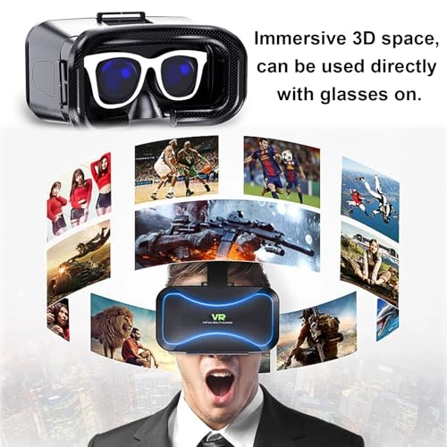 3D VR Headset - 4.5-6.7 inch Black