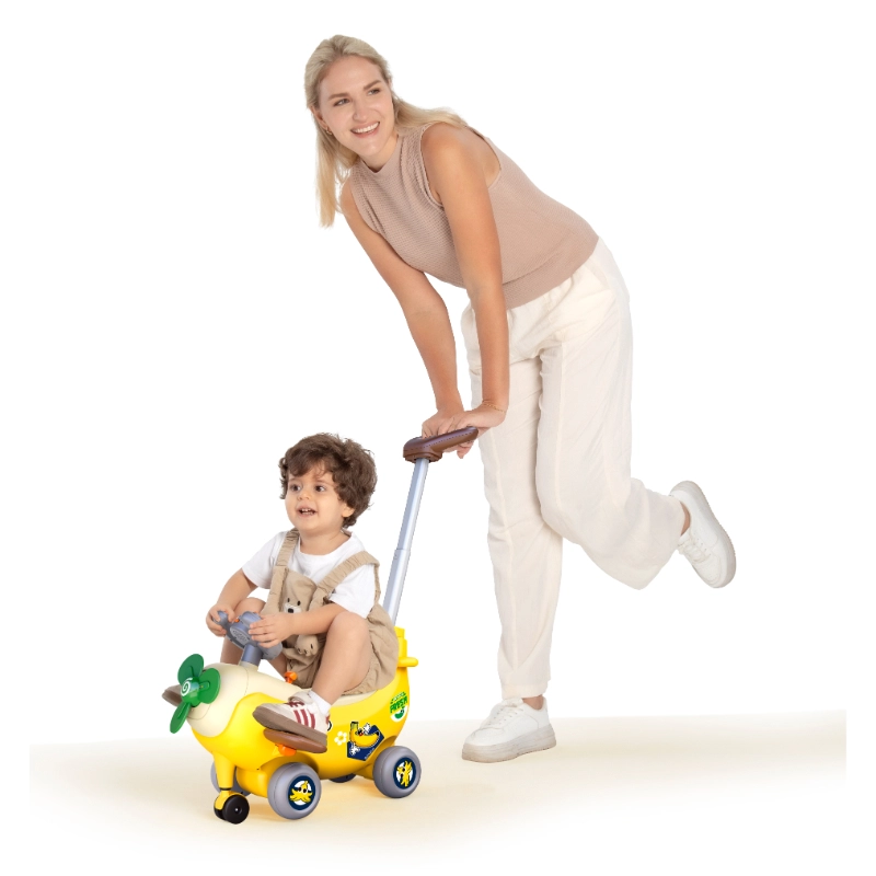 4-in-1 Ride-on & Push Around Banana Plane Walker - 12 months+ Indoor/Outdoor