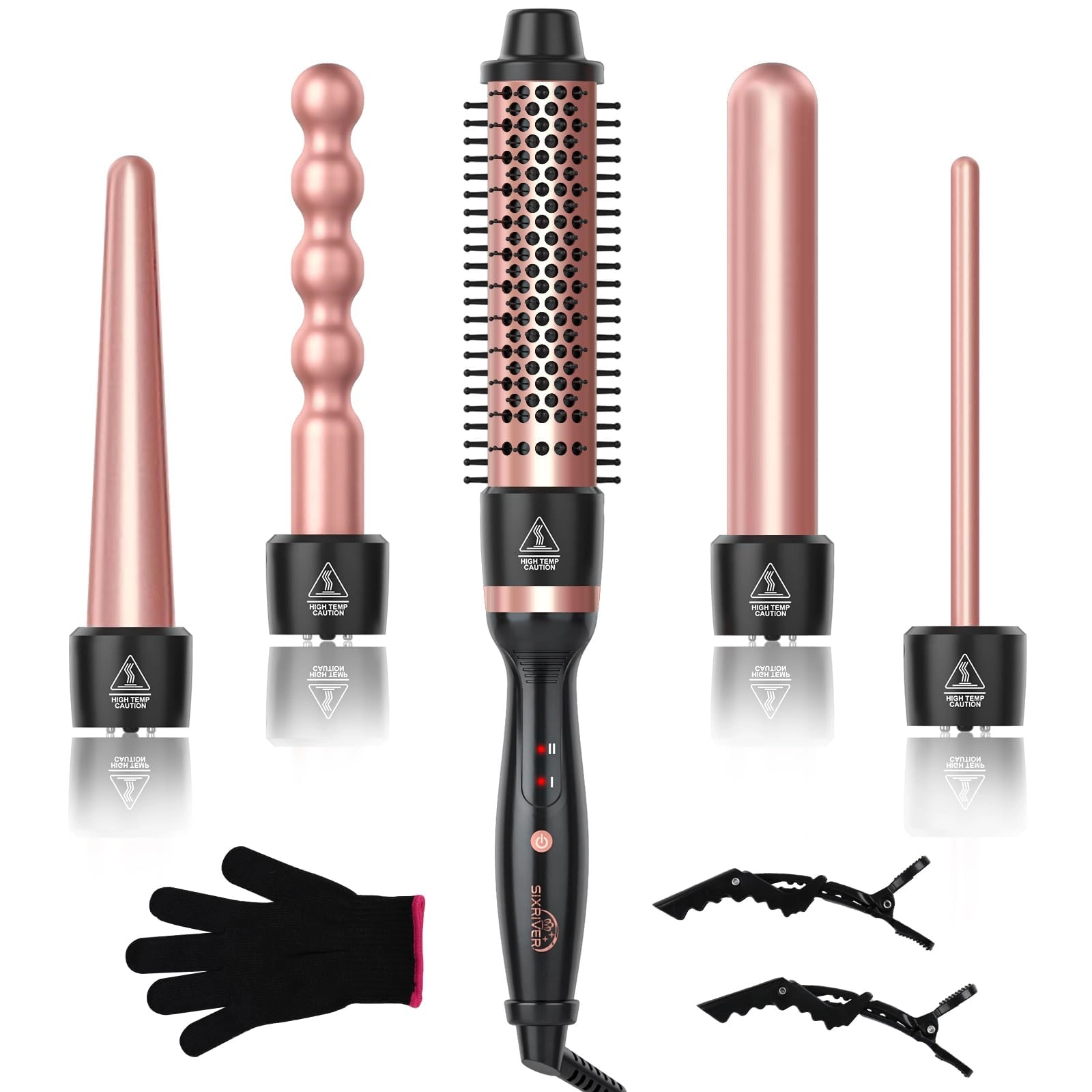 sixriver Curling Iron Wand - 1.65" 0.4"-1.25"