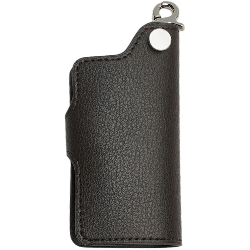 Pouch Sleeve with Key Ring - Green PU Leather