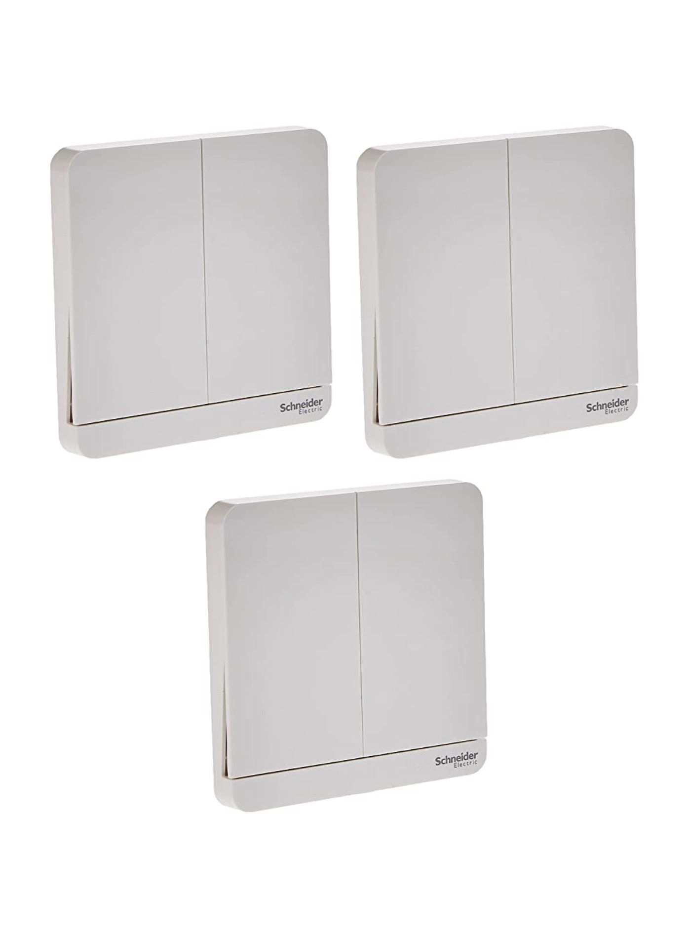 Schneider Electric AvatarOn 16AX 2-Gang 1-Way Switch - 3 pcs