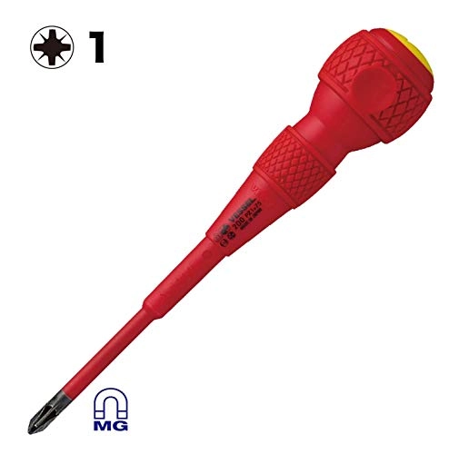 BALL Grip Insulated Pozidriv Screwdriver PZ1 x 75mm