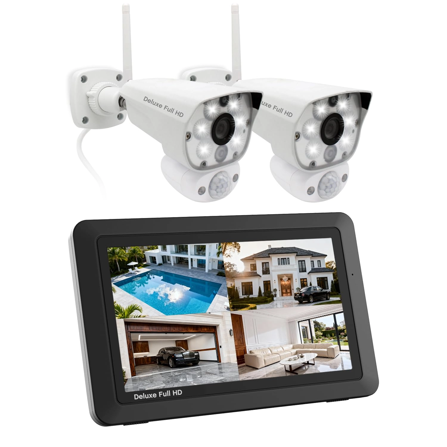 Home Tech LLC Deluxe Wireless Security Camera System 1080p