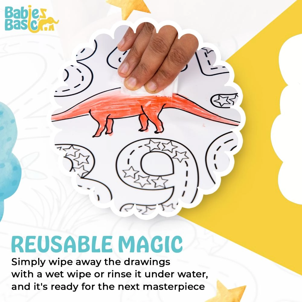 Silicone Colouring Mat - Number Design 6 months