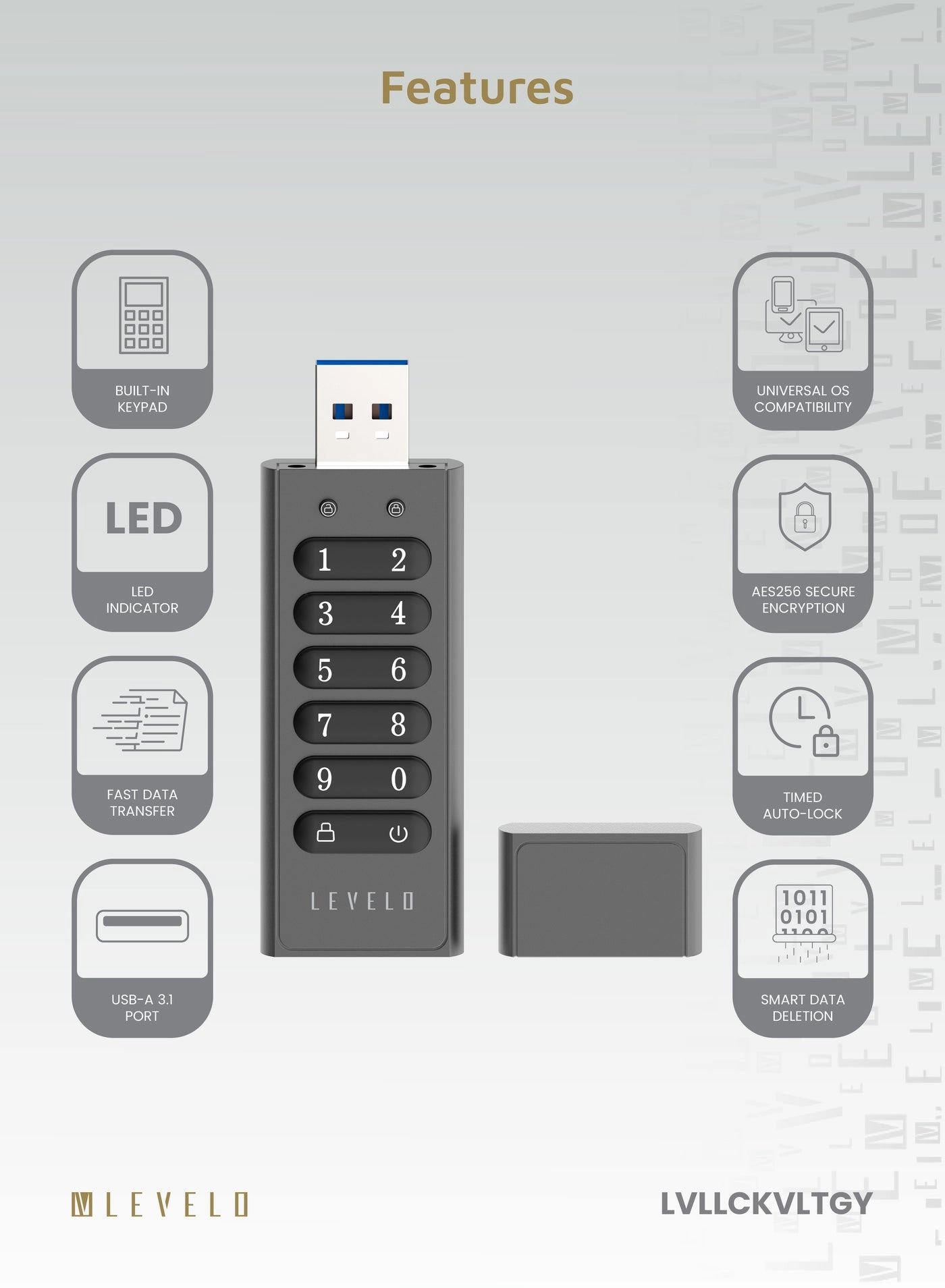 Lockvault Digital - USB 3.1 USB-A 128GB