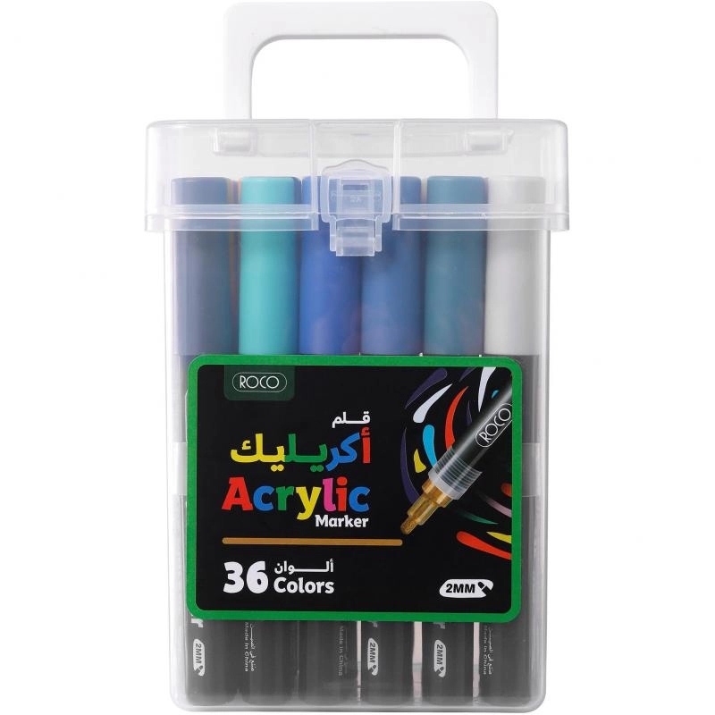 Roco Acrylic Marker - 36 Colors Assorted Color