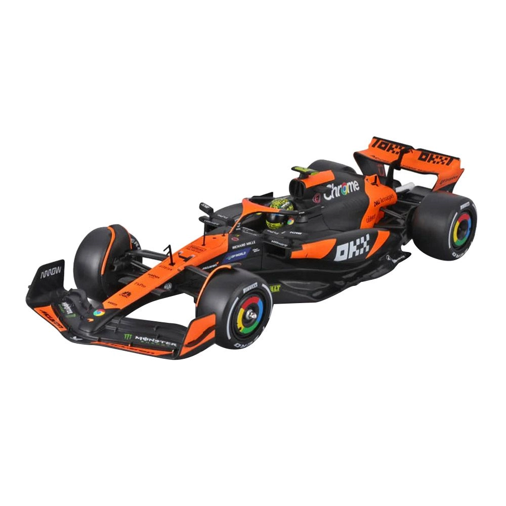 McLaren MCL38 2024 with Helmet & Plastic Stand - 1:24