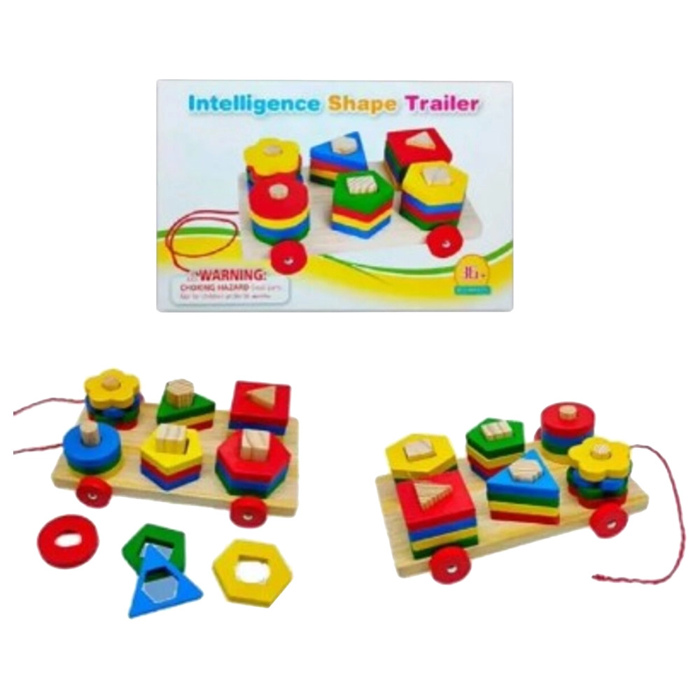 Multifunctional Wooden Shape Sorter - 1+ 25 wooden disks