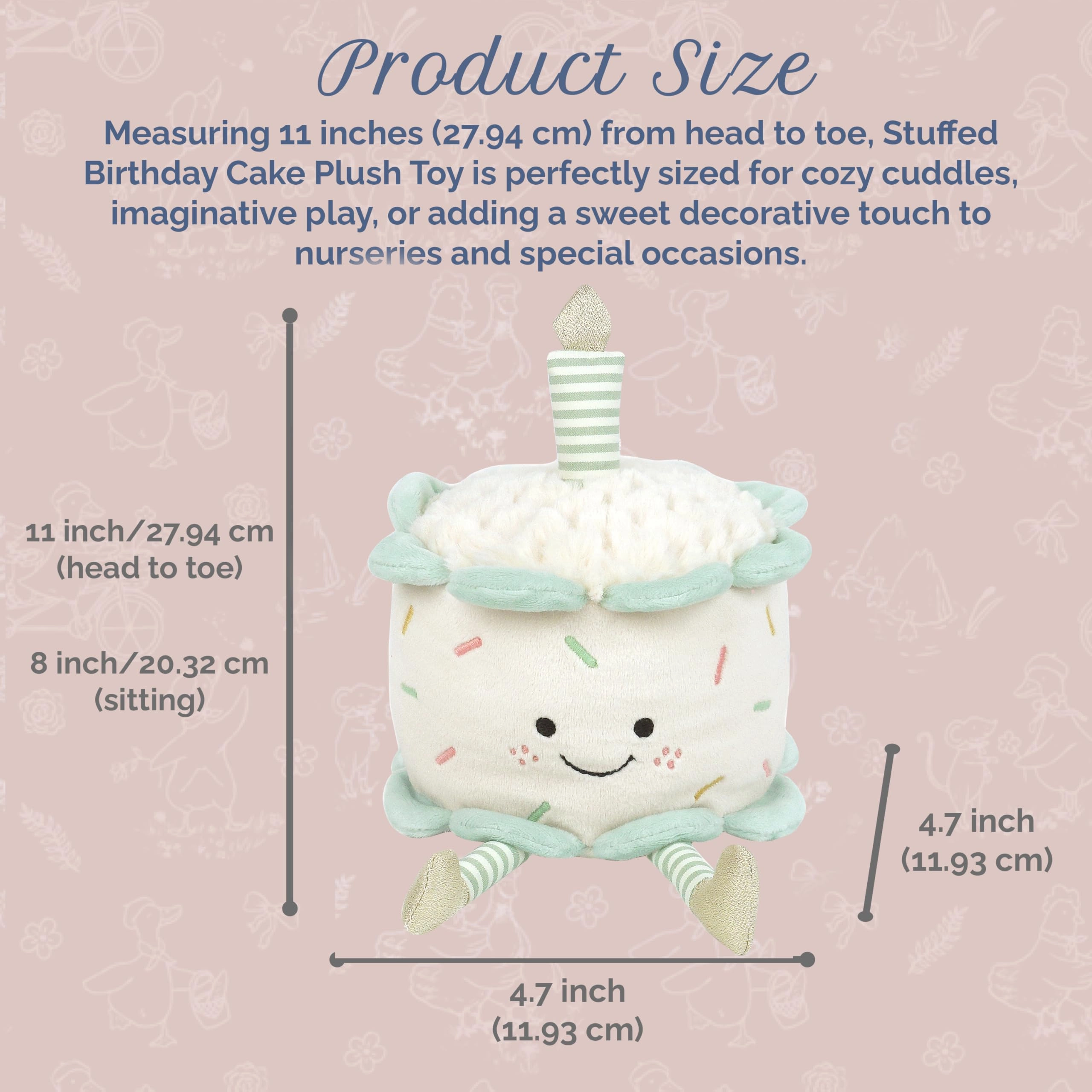 Birthday Cake - 17.8 cm Plush