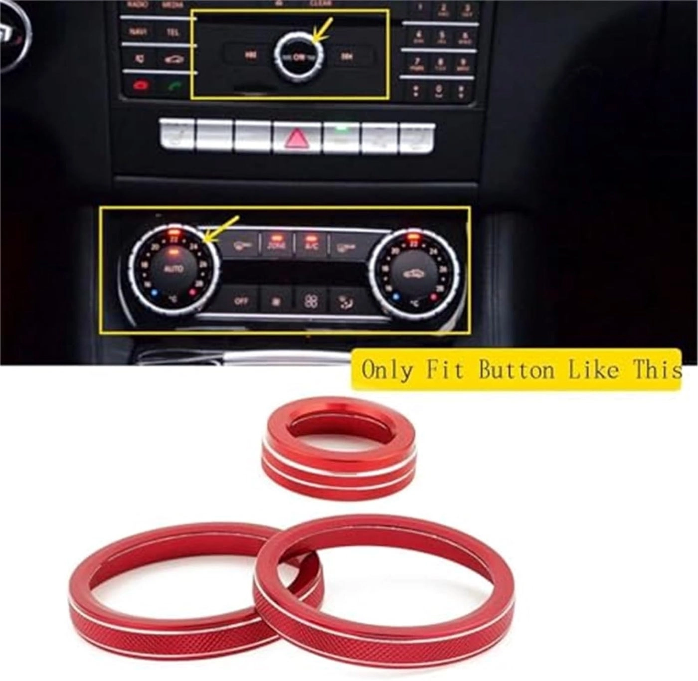 Multimedia Button Covers - Red Aluminum Alloy